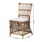 Baxton Studio Kim Modern Bohemian White Fabric and Natural Brown Rattan Dining Chair 224-12835-ZORO - alternate 9